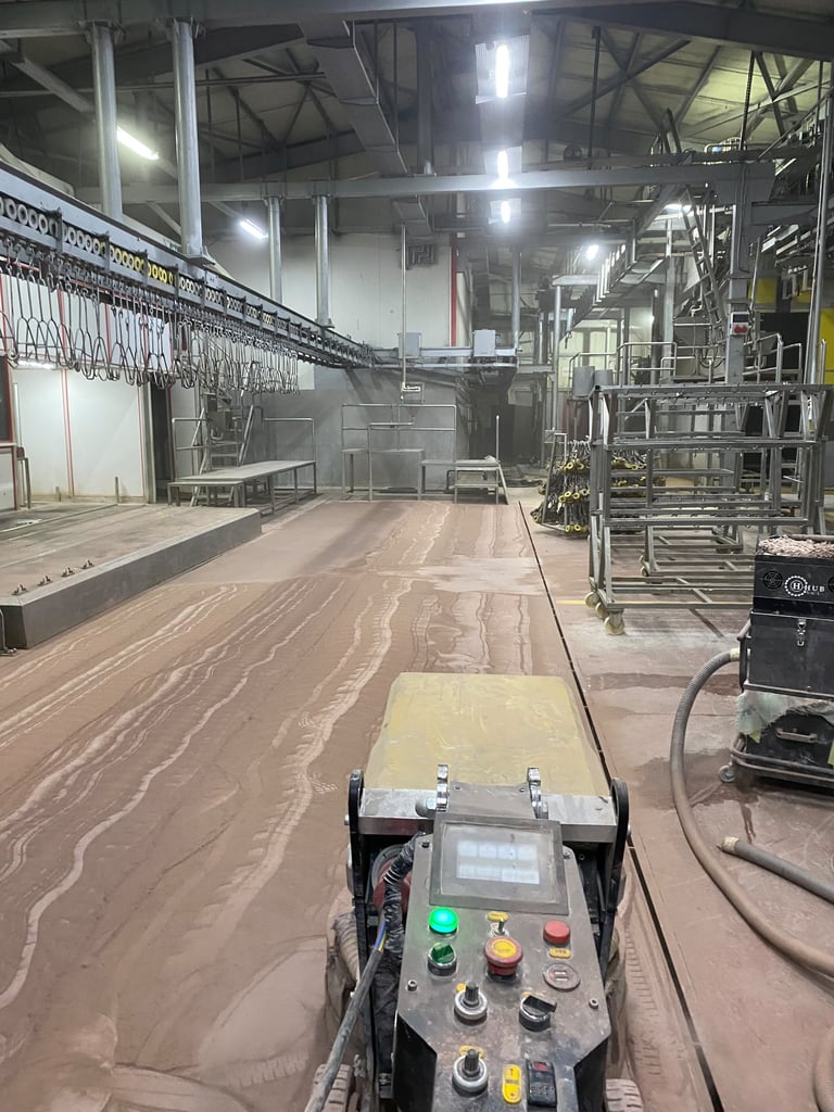 Cez İnşaat beton silim ve parlatma zemin silim işlemi